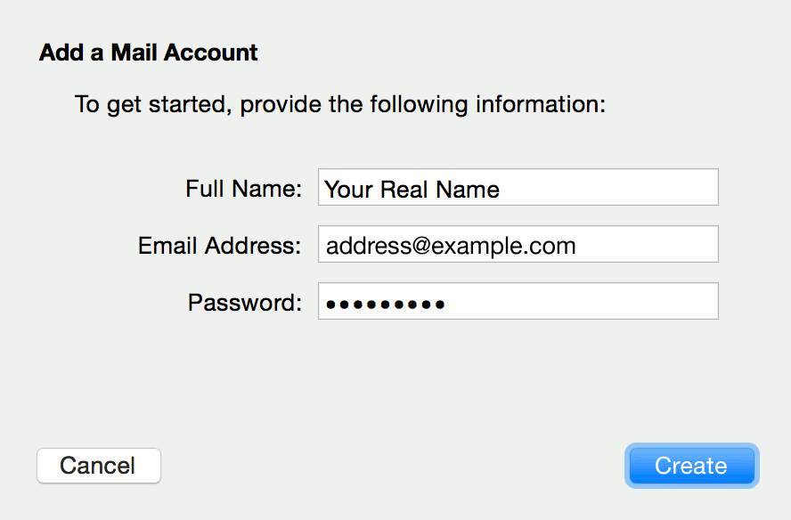 Add a Mail Account