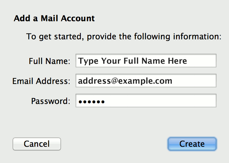 Add a Mail Account