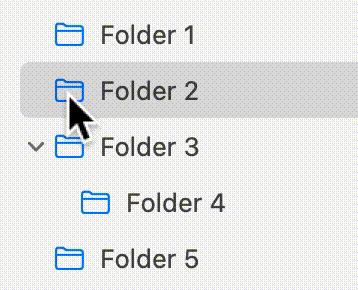 Apple mail folder drag showing pops back