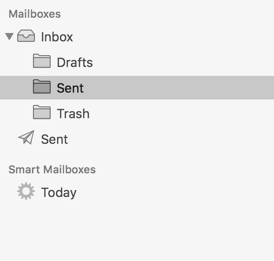 Apple Mail folders