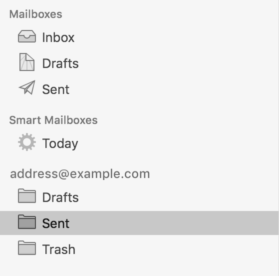 Apple Mail folders