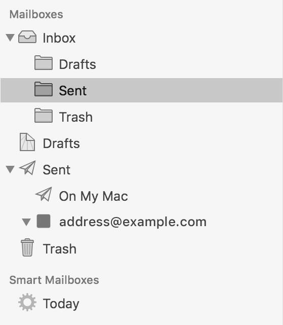 Apple Mail folders