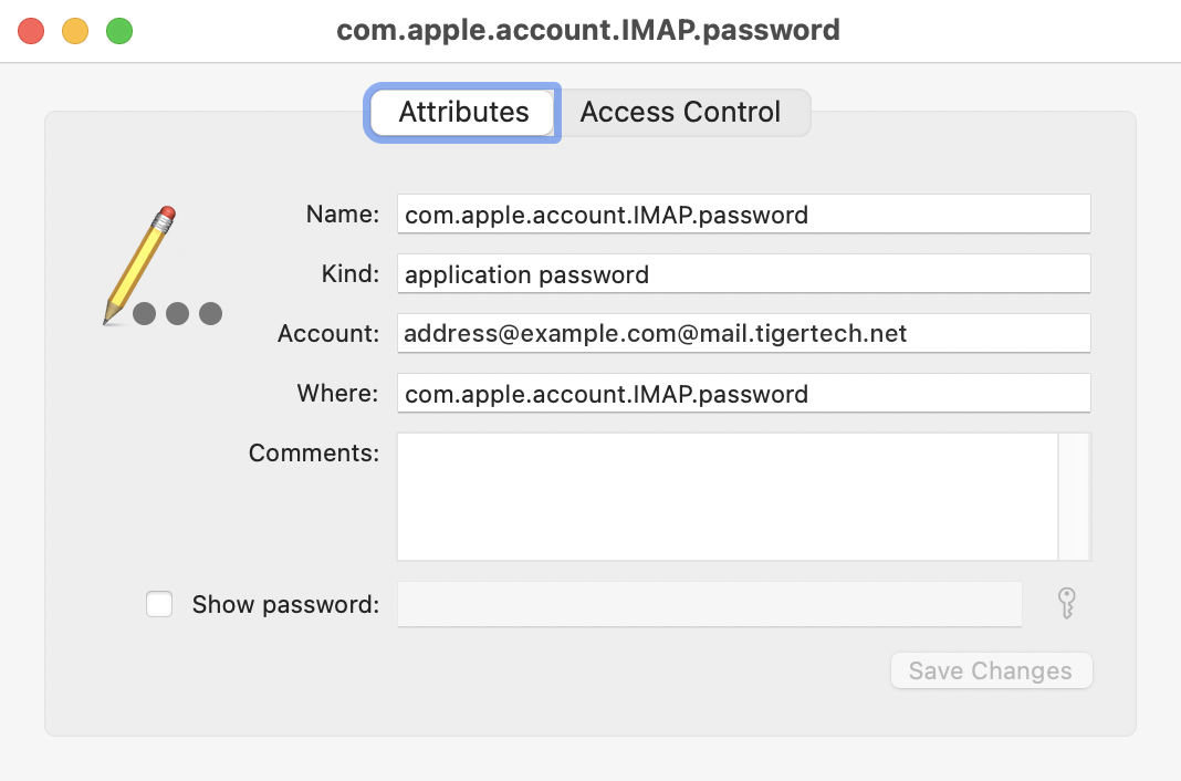 how to find email password on mac