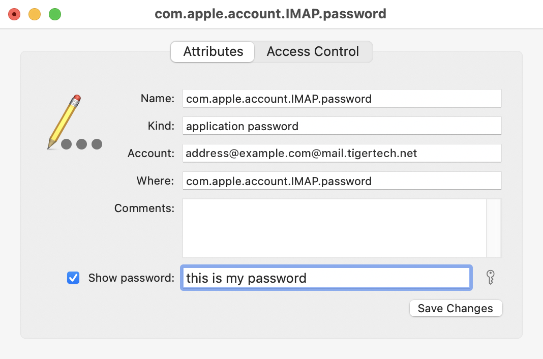 Viewing a Saved Email Password on a Mac Tiger Technologies Support