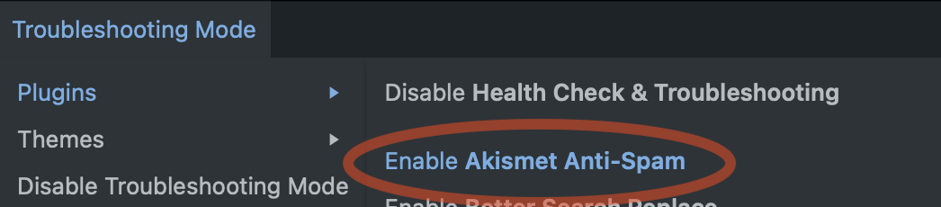 Health Check & Troubleshooting enable