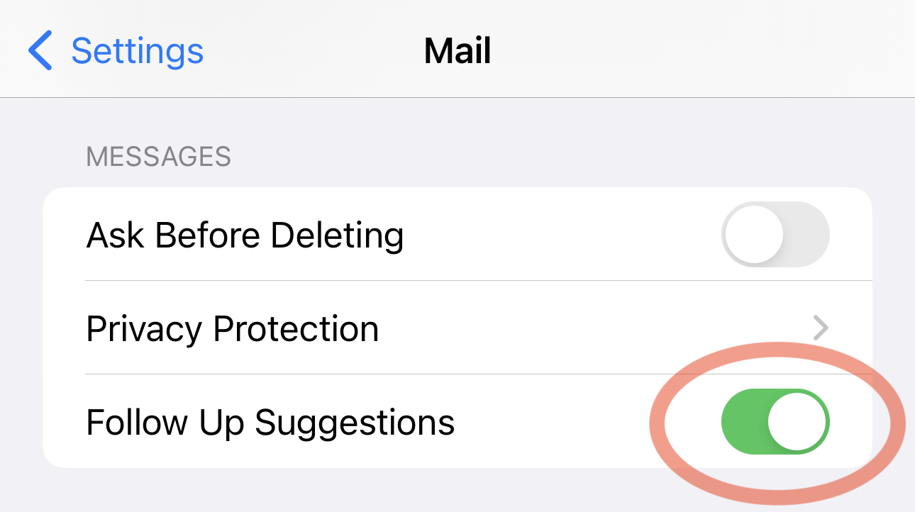 iphone mail follow up feature