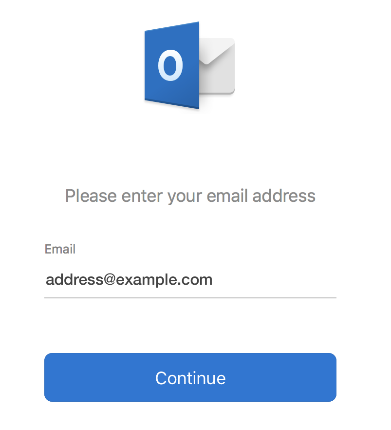 Outlook 2016 Add Account screenshot
