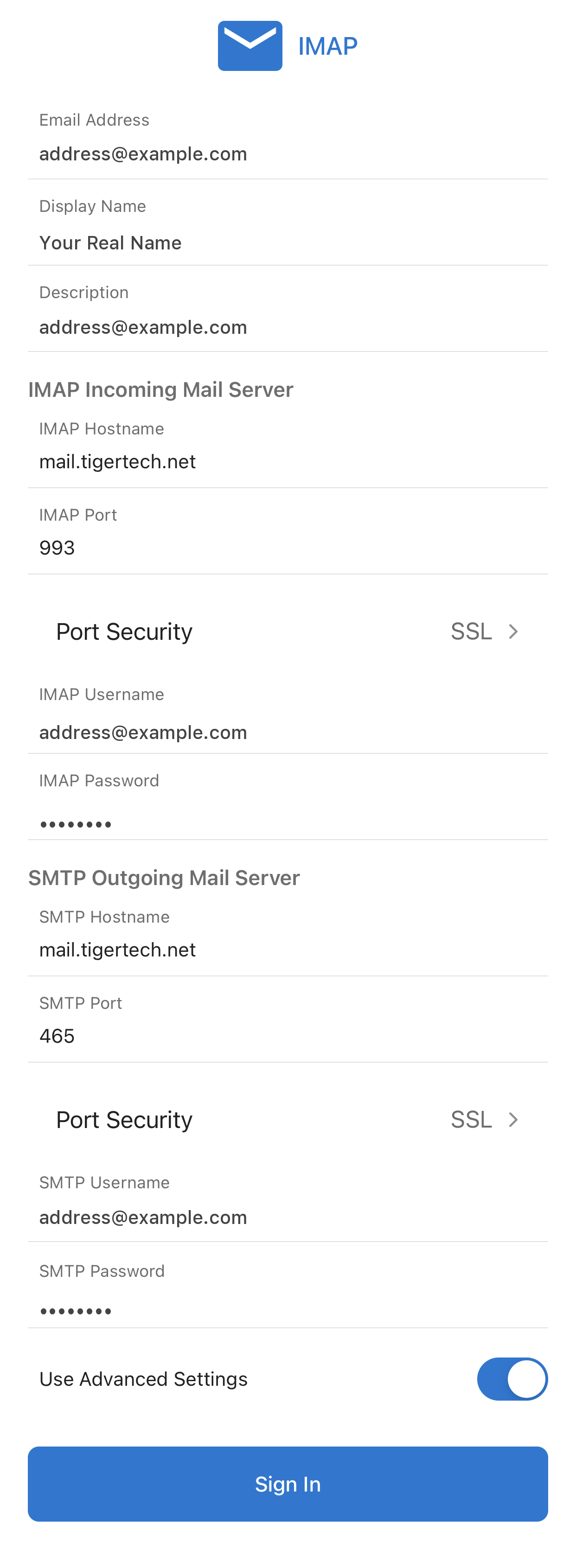 Verifying Settings for the Outlook iOS App | Tiger Technologies Support