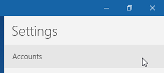 Windows 10 Mail Settings / Accounts