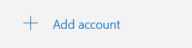 Windows 10 Mail Add account button